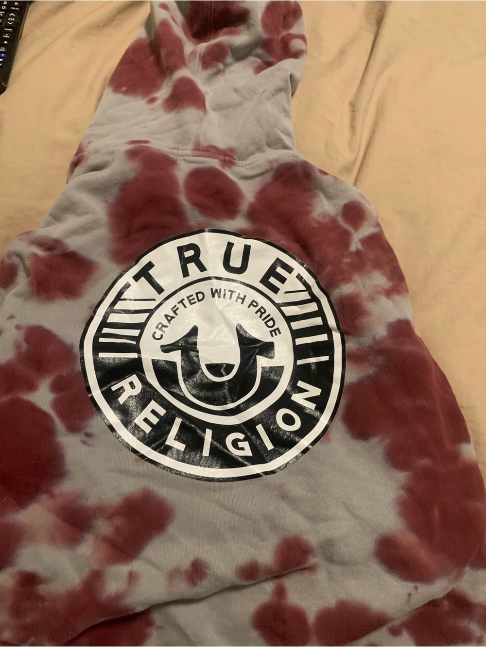 True Religion Kids Tie-Dye Bottoms in Gray and Maroon